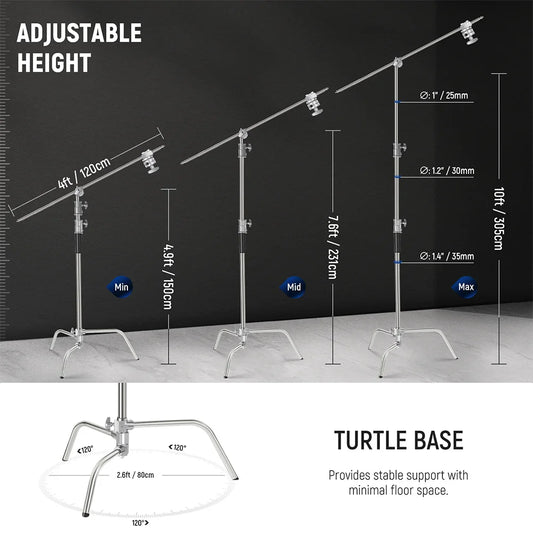 C Stand NEEWER SC320B 10ft/305cm Stainless Steel