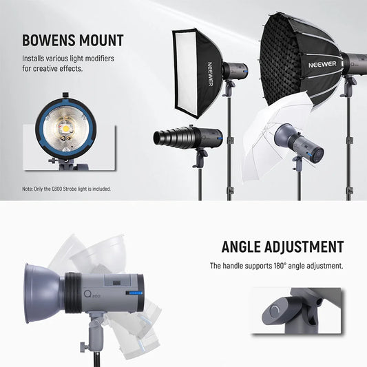 Outdoor Flash NEEWER Q300 300Ws 2.4G
