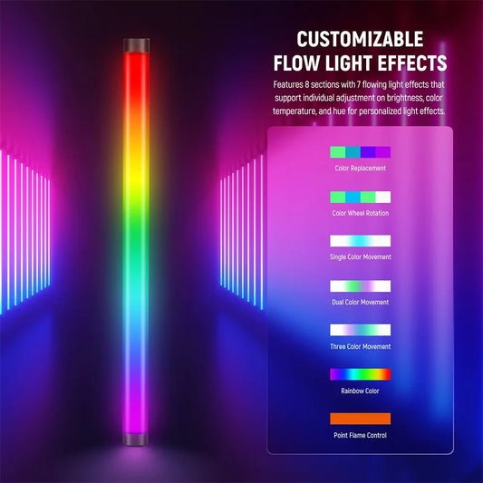 Tube Light NEEWER TL60 20W RGB with APP/2.4G/DMX Control