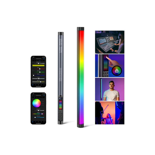 أنبوب إضاءة RGB من نيوير TL60 بقدرة 20 وات مع تحكم بالتطبيق/2.4G/DMX