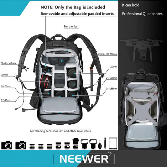 Camera Backpack NEEWER 13.4"x10.2"x20.5" Pro