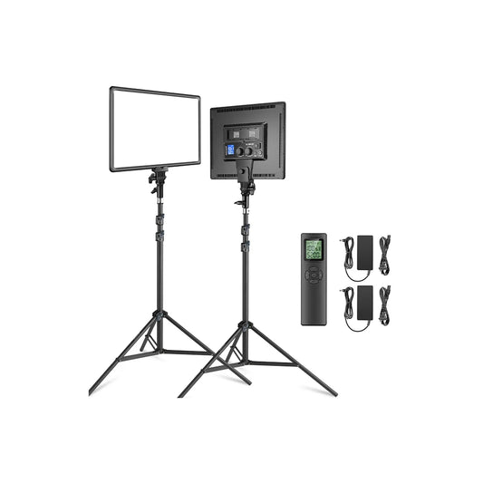 Light Stand NEEWER 2 Pack NL-288ARC Bi-Color LED Panel Kit