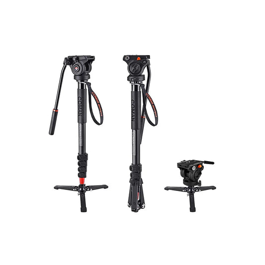 Monopod COMAN KX3232 73.2 inch Professional Monopod Tripod Lightweight Aluminum Telescopic Camera Monopod with feet and Pan