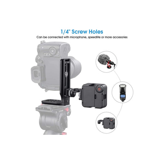 Jognee Quick Release L Mount, DSLR Camera Mount L-Bracket Vertical with Quick Release Plate, Camera Holder, 1/4 Inch Screw Arca Swiss for Manfrotto DJIv