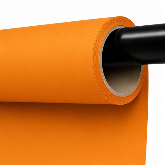 Orange Paper Roll Photography Studio Backdrop Full Length