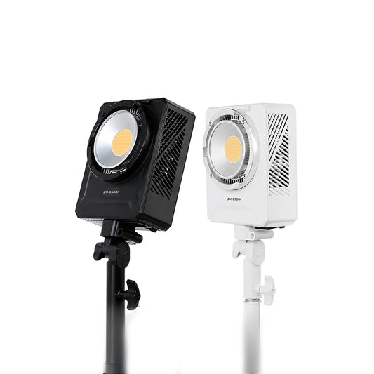 مصباح LED طراز ZSYB ZM-350Bi بتثبيت Bowens، إضاءة مستمرة للتصوير الفوتوغرافي، إضاءة ثنائية اللون 2700k-6500k، تحكم عبر التطبيق، 330 واط
