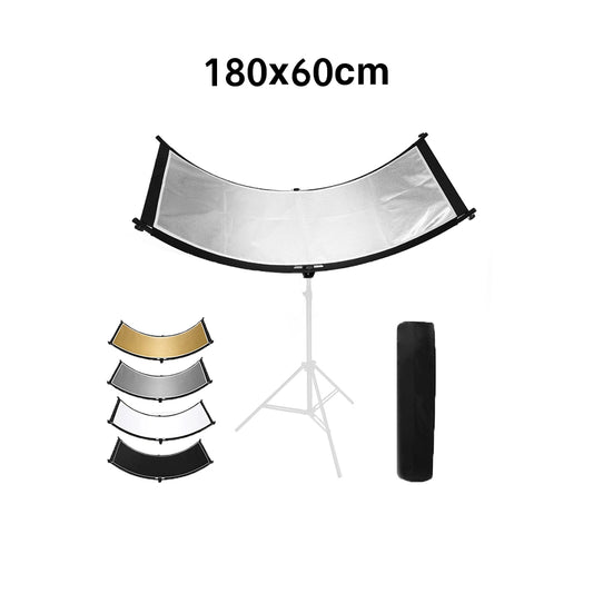 U-shaped 4 in 1 Light Reflector 180x60cm Arclight Curved Eyelighter Lighting Diffuser for Photography Filming Shootin