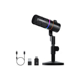 Microphone EJoy D10 PRO(D) Wireless USB Gaming – RGB Dynamic Mic with Wired/Wireless Modes