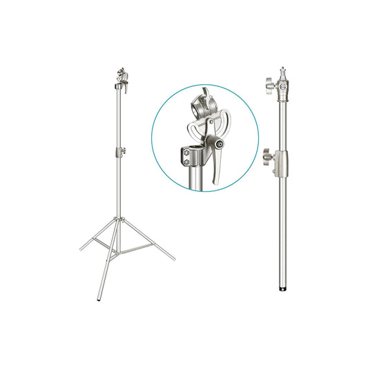 Light Stand stand-sliver set Heavy Duty with Boom Arm, 10ft/300cm