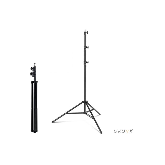 Studio Photography Light black Stand 2.8m – Stainless Steel, Rust-Resistant for Flash & LED – GROVXg
