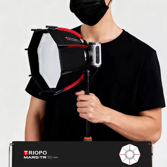 Softbox TRIOPO K3 MARS.TR 30 Mini Octagonal Lightweight Modifier with Mini Bowens Mount for Godox ML60 ML100